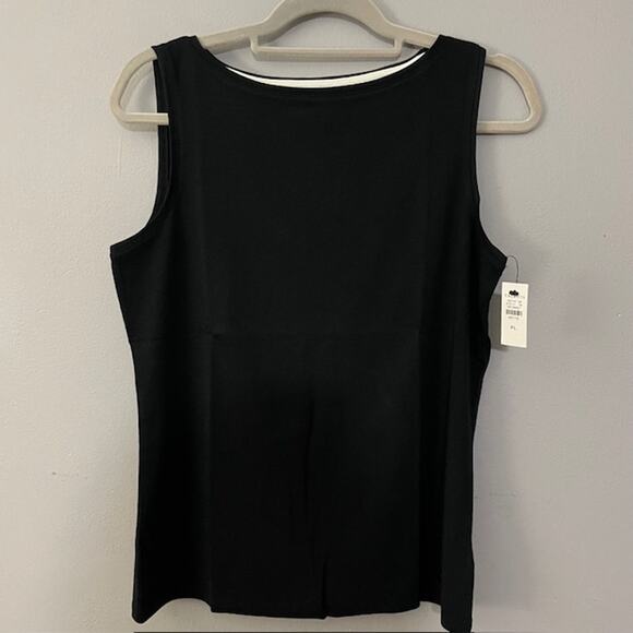 NWT Talbots Soft Pima Cotton Bateau Neck Tank Size Petite LG - Picture 1 of 5